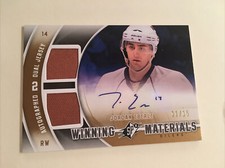 2011-12 11-12 SPX WINNING MATERIALS JORDAN EBERLE DUAL JERSEY AUTO #’d 11/15
