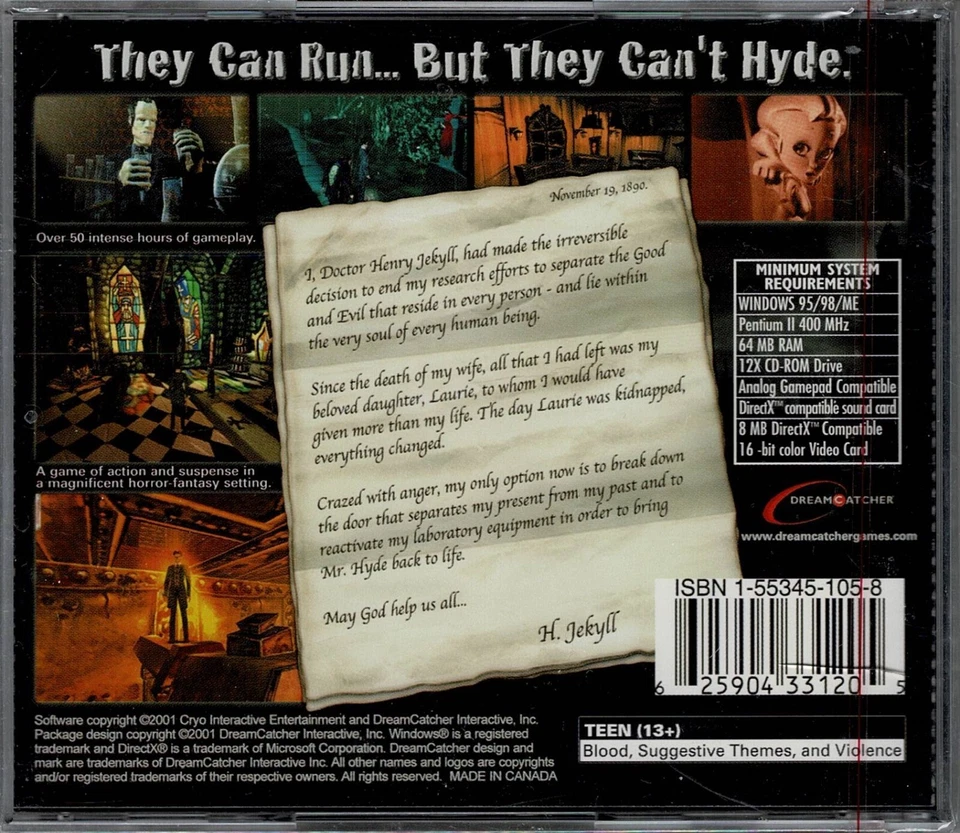 Jekyll & Hyde PC Brand New XP Become Mr. Hyde and Save Dr. Jekylls Daughter - Image 2 of 2