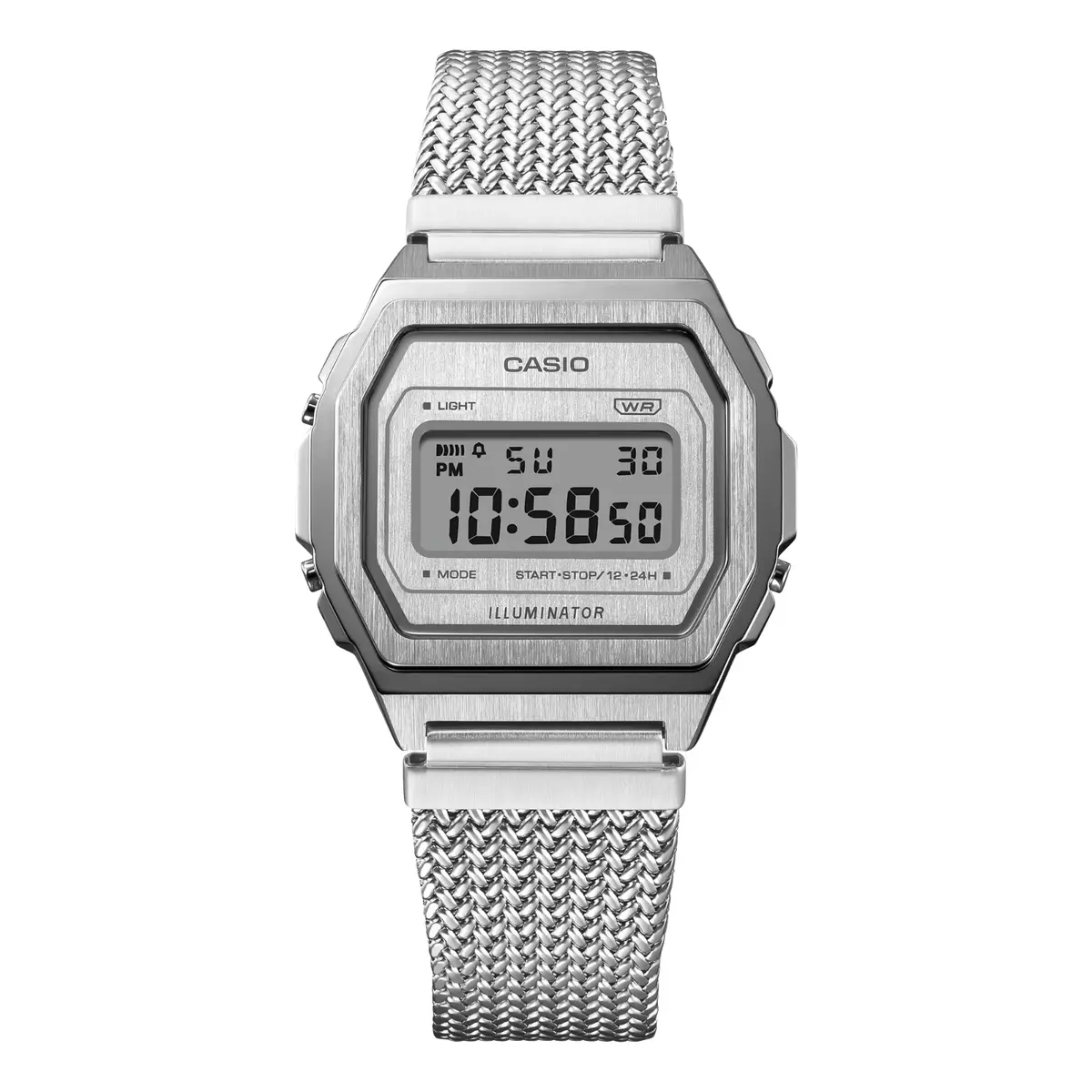 CASIO A1000MA-7JF standard PREMIUM series unisex silver Full Metal watch Gift