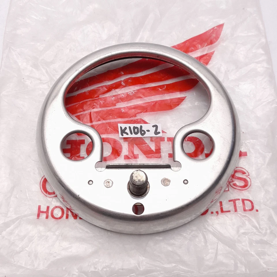 Placa de anillo de carcasa de medidor Honda CB100 CB125S SL125 XL100 CG125 NUEVO DE STOCK Foto 2 de 4