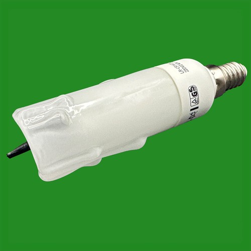 8x 5W CFL Wax Drip Effect Real Candle Light Bulbs, Daylight White 6400K, SES E14 - Picture 4 of 10