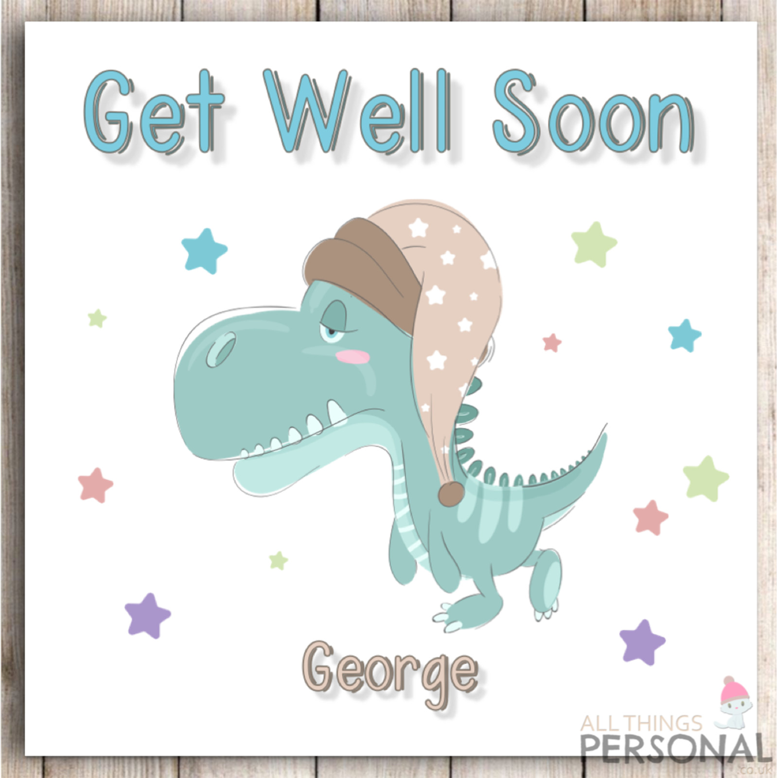 Personalised Get Well Soon Card Operation Speedy Recovery After Illness Accident
