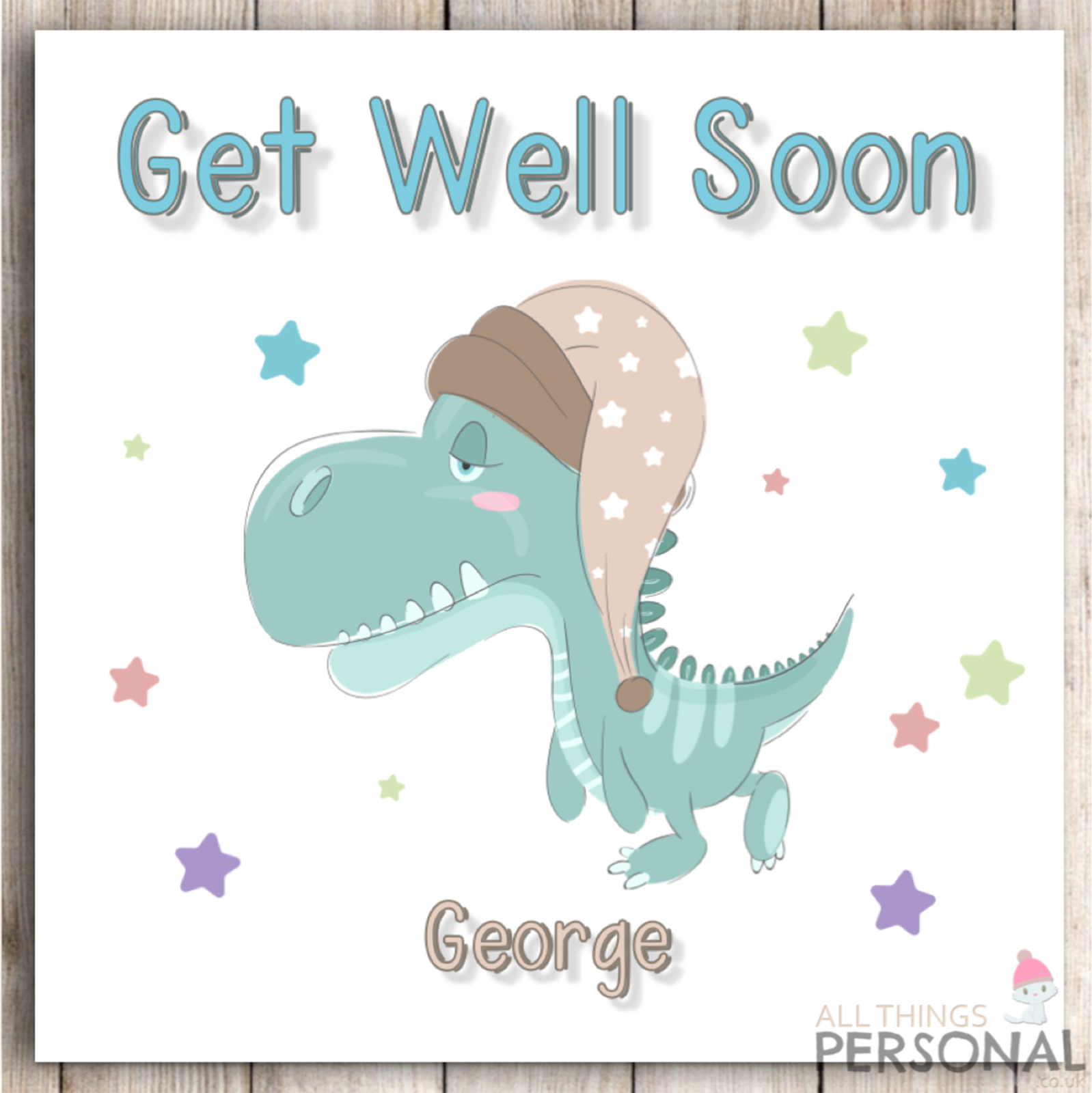 Personalised Get Well Soon Card Operation Speedy Recovery After Illness Accident