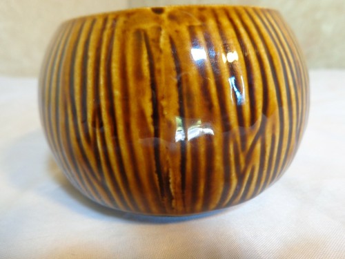 STARBUCKS LIGHT BROWN DARK BROWN STRIPED CERAMIC COFFEE CUP 12 fl oz - Picture 6 of 6