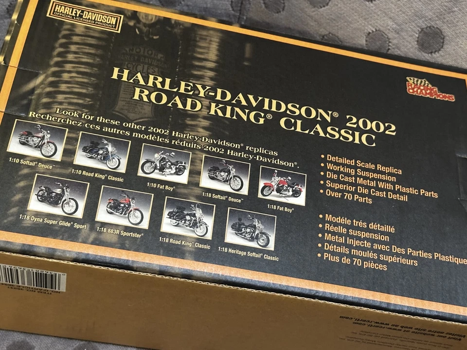 HARLEY DAVIDSON AMERICAN MUSCLE 1:10 2002 Road King Motorcycle ERTL Series-NEW - Image 3 of 4
