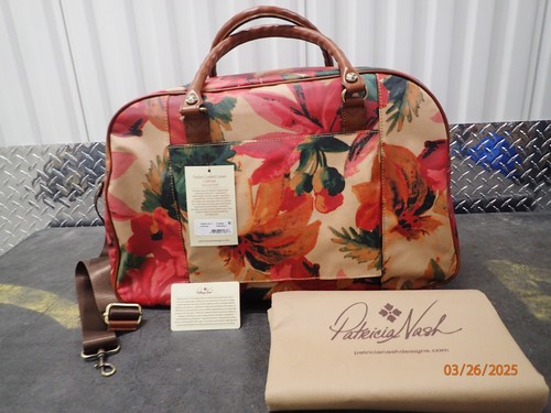 Patricia Nash GONNESA Overnight Bag Spring Multicolor Luggage nwt - Picture 4 of 22