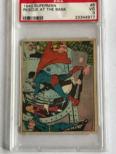 1940 Gum Inc Superman #8 Rescue At The Bank — PSA 3