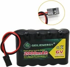 New 1Pack NiMH Receiver RX Rechargeable Battery Pack 6V 2000mAh for RC Aircrafts