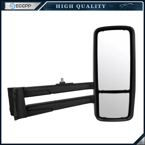 For 2014-2019 Kenworth T680 T880 Black Door Mirror Power Heated w/Arm Right Side