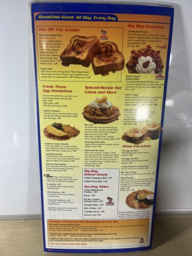 Bob’s Big Boy Menu 70th Anniversary - Picture 2 of 3
