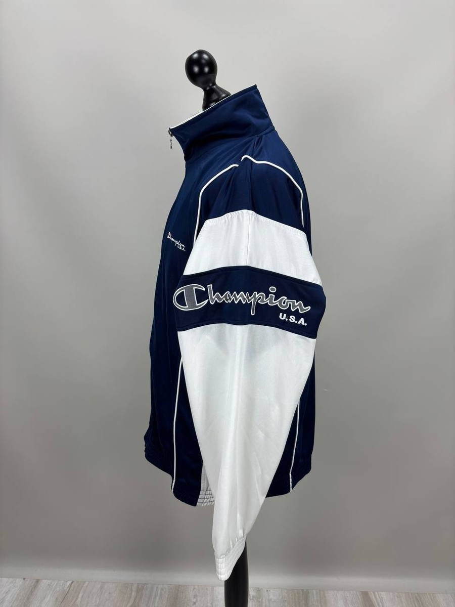 Mens vintage jacket Champion U.S.A. Size XL/XXL Color Blue Duties