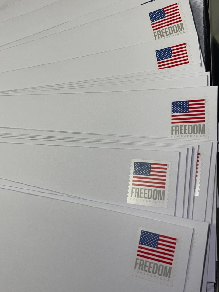 500 sobres EasyClose preestampados #10 con estampillas Forever envío prioritario USPSFast Foto 4 de 4