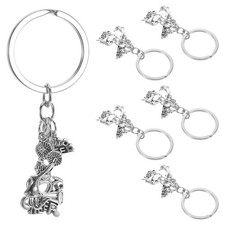 6 Pcs Cheerleader Keychains for Girls Cheerleading Bag Charm Keychian