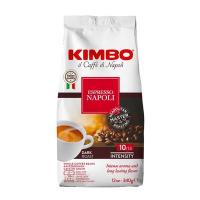 Espresso Napoli Whole Coffee Beans Medium to Dark Roast Blended in Italy 12 Oz