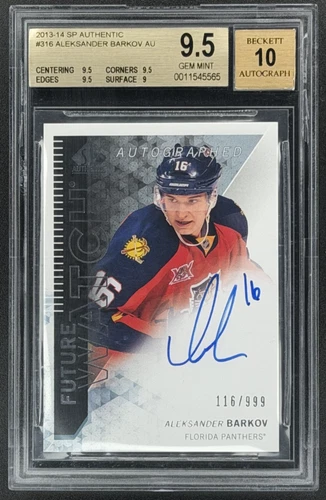 2013-14 SP Authentic Aleksander Barkov Future Watch Rookie Auto /999 BGS 9.5 #31