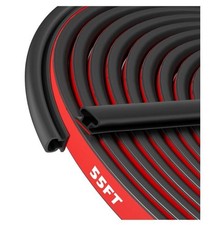 Door Seal Strip, Rubber D Shape Door Rubber Weather Seal White strip 55 FT