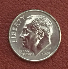 2024 D Roosevelt Dime - Très belle pièce réelle - Livraison gratuite.