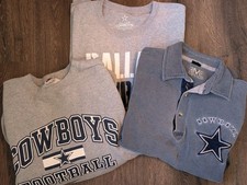Vtg Lot Of 3 Dallas Cowboys Mirage Rugby Shirt L Nike USA Crewneck XL SS Tshirt