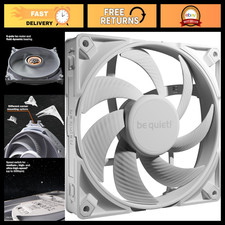 High-Speed 140mm PWM Gaming PC Case Fan - Silent, Quiet Operation, White