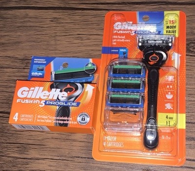 Gillette Fusion5 ProGlide 1 Razor Handle + 8 Razor Blade Refill Cartridges.