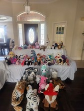 Plush toys Stuffed Animals. Bulk Assortment Lot 60 pieces. VINTAGE, MODERN.