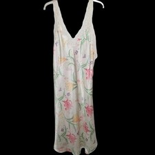 Inner Most Vintage Long Nightgown Floral Lace Button Slit Sz Large Sleepwear