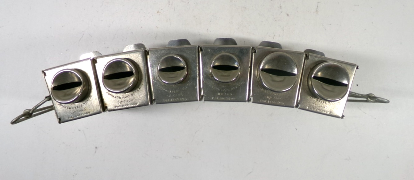 Vintage Johnson Fare Box Co. six barrel coin changer (lot 5819)