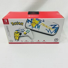 Nintendo Switch Pokemon Pikachu PowerA Enhanced Wired Controller And Slim Case