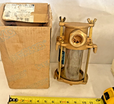 PERKO 1'' IPS RAW WATER INTAKE STRAINER BRONZE 0493006PLB Filter Basket Boat Yach