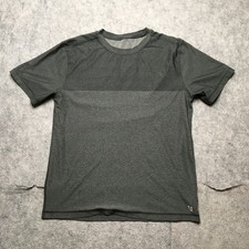Vuori Grandview Tech Tee Shirt Men L Gray Stretch Breathable Workout Performance