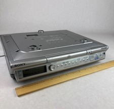 Sony ICF-CD543RM 4-Band Under Cabinet Kitchen CD Clock Radio Silver Working