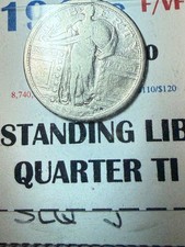 1917-S Standing Liberty Quarter - Silver Type 1 - No Stars under Eagle