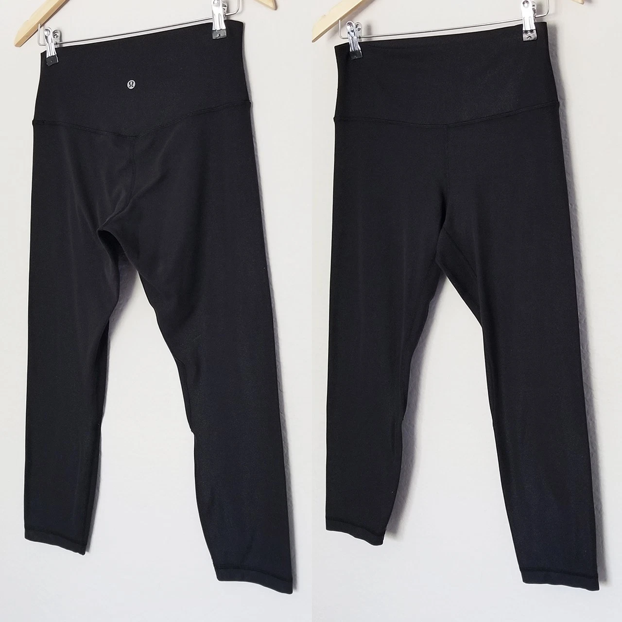 Lululemon Align High-Rise Crop 23" Inseam Shine Radiate Foil Print Black 8 $98