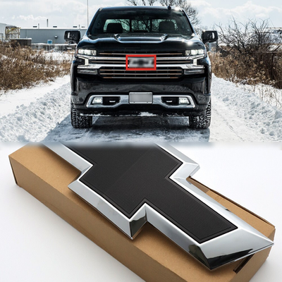 #ad 2019 2021 For Silverado 1500 Bowtie Front Grille Emblem Badge Chrome Black $31.19