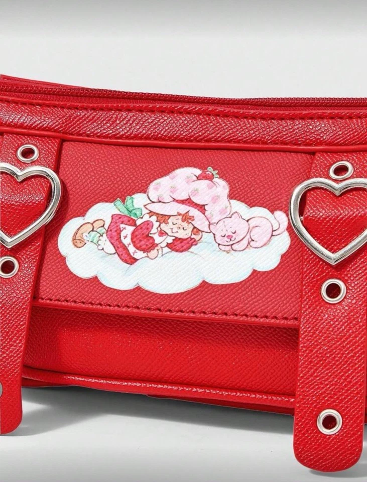 Bolso Bandolera/Hombro Fresa Shortcake Rojo Imitación Cuero y2k Kawaii Foto 3 de 4