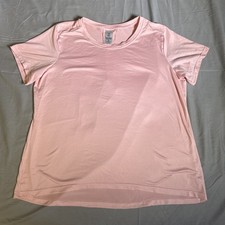 Member's Mark Women's Relaxed Fit Drop-Tail Hem Sandwash Short Sleeve Active Tee