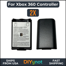 2x AA Battery Back Cover Shell Pack Xbox 360 Wireless Controller Black NEW