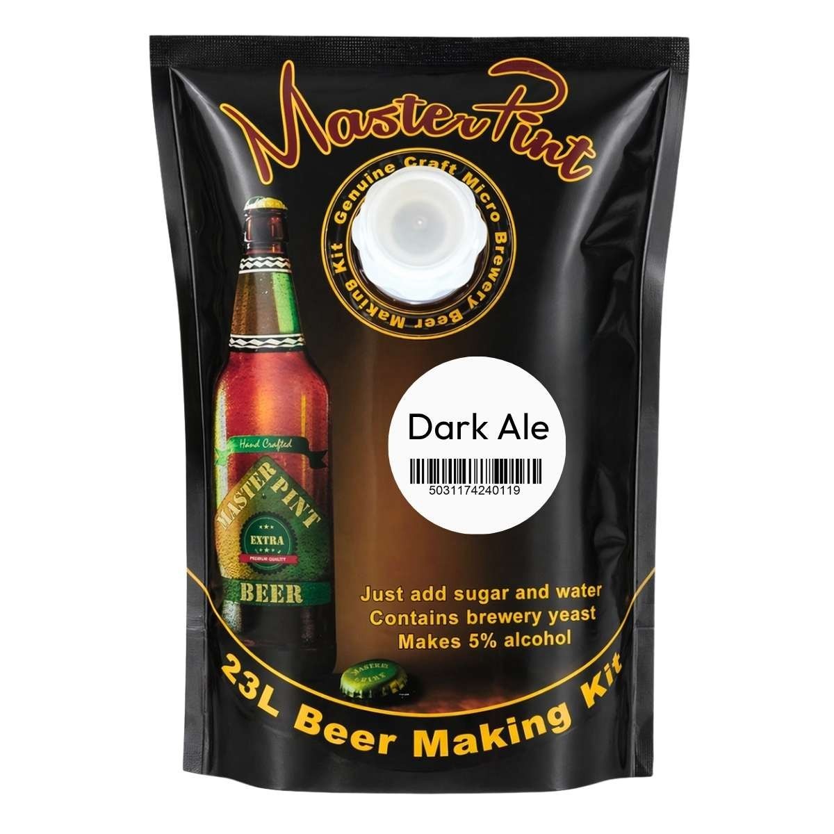 MasterPint Dark Ale Beer Kit 1.6kg Home Brew 40 Pints Brewing Ingredients