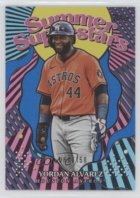 2025 Topps Series 2 Summer Superstars Blue Foil /150 Yordan Alvarez #SS-15 d4v