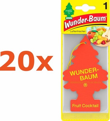 20 Fruit Frucht Cocktail WUNDER-BAUM Traube Birne Kirsche Wunderbaum Duftspender