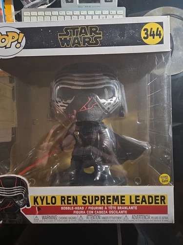 Funko Pop Star Wars Jumbo 10 Inch Kylo Ren Supreme Leader 344 Glow - New!