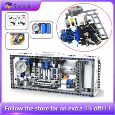 500+ PCS MOC Air Compressor Building Blocks Set MOC7351, Electric Air Pump DIY 