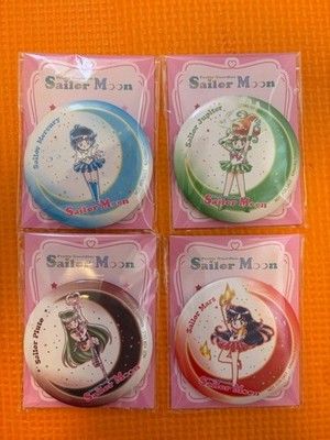 Sailor Moon Can Mirrors 4Piece Set, Mercury/Jupiter/Mars/Pluto, Crescent Moon