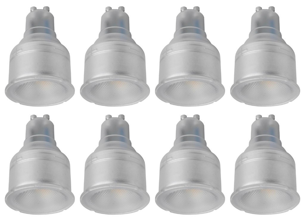 8 x Megaman 141510 LED Dimmable Long Neck Reflector Lamps Bulbs GU10 2700K 4.3W