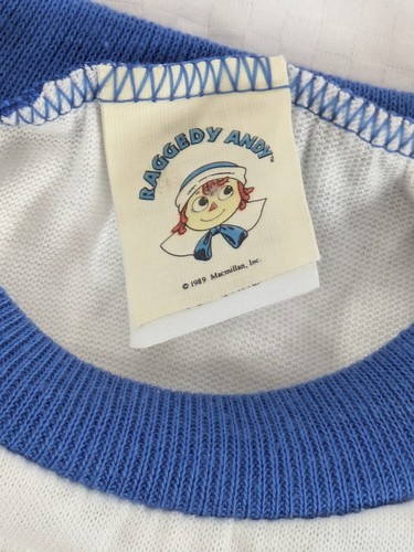 Vintage Raggedy Andy Shirt Boys Large Start Your Engines Car Racing 80s - Picture 3 of 8