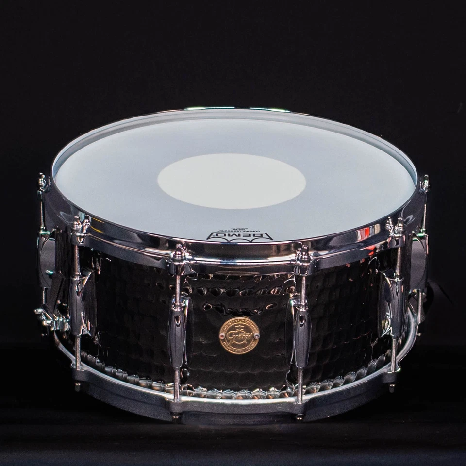 Gretsch 14" x 6.5" Full Range Hammered Black Steel Snare Drum - Image 3 of 3
