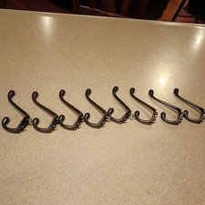 9 Heavy Duty Bronze Home Wall Closet Towel Coat Double Hook Hanger 4 1/4  Tall