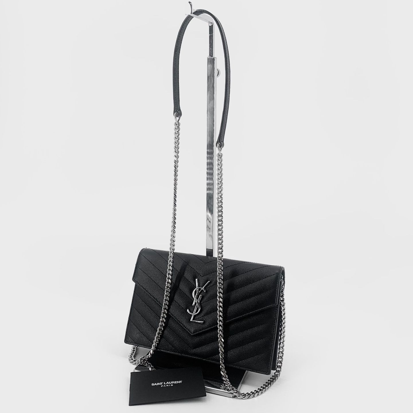 Saint Laurent Monogram Envelope WOC Chain Crossbody Bag 393953 156036623 [U]