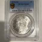 1878-CC Morgan Silver Dollar PCGS MS63 Carson City $1 Cert#50912858