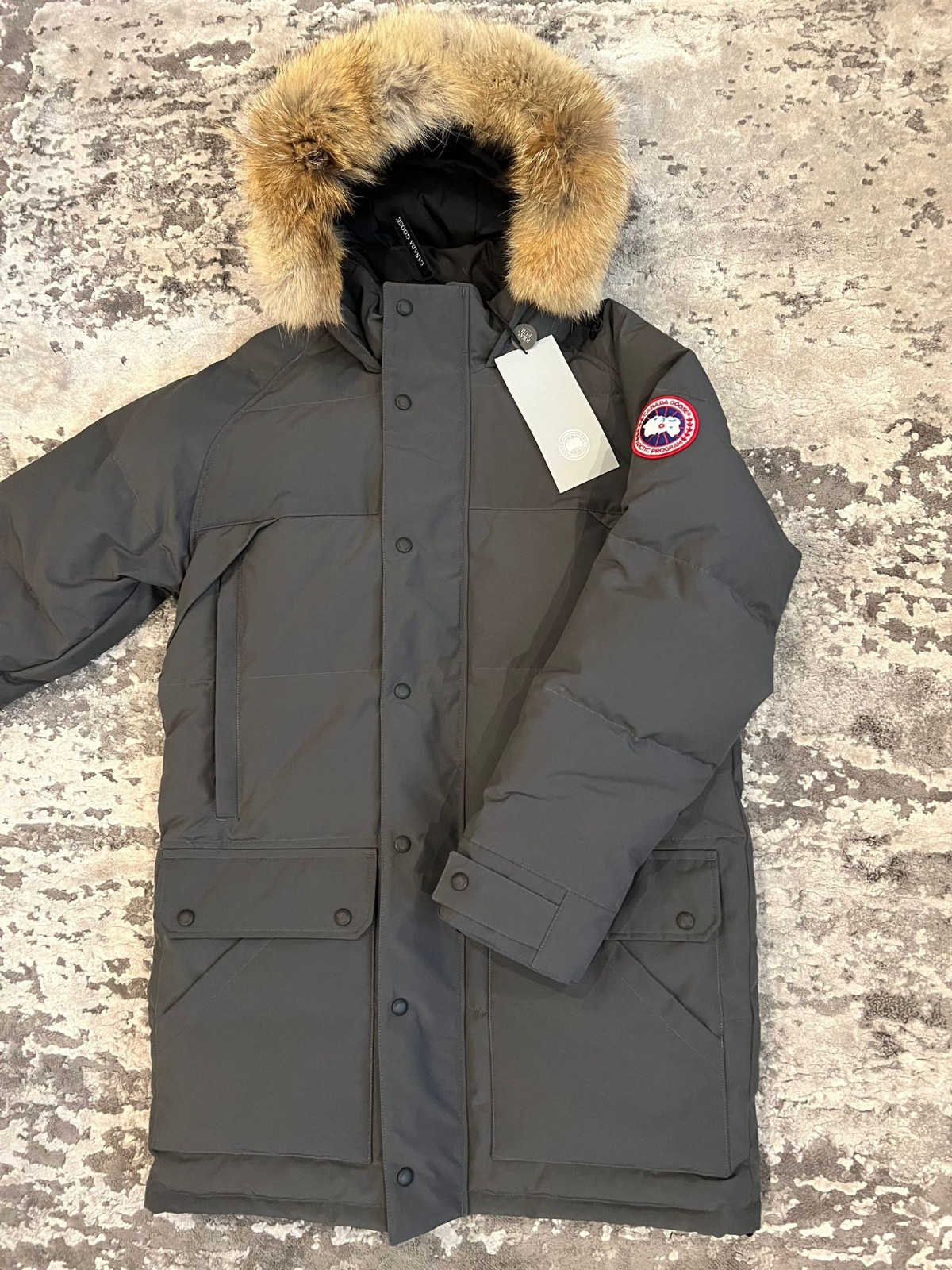 Discontinued BNWT Canada Goose Emory Parka Jacket Graphite Grey L